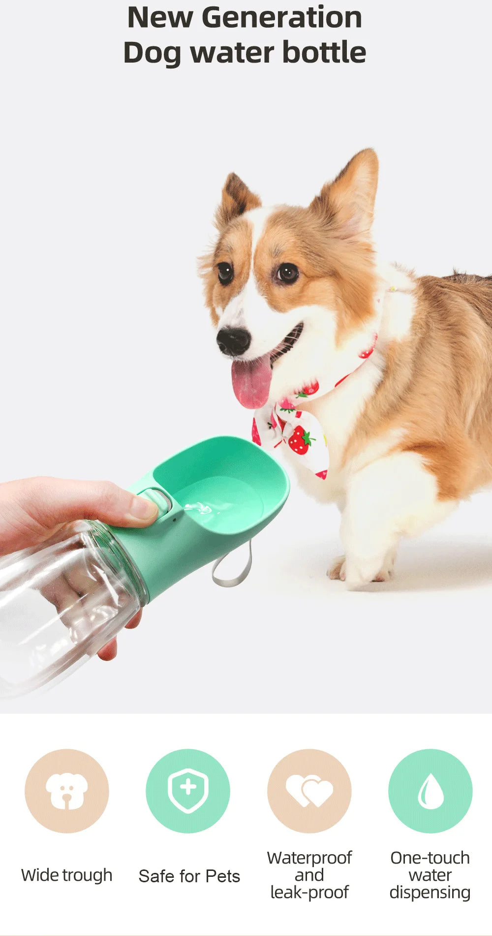 Portable Leakproof Dog Water Bottle