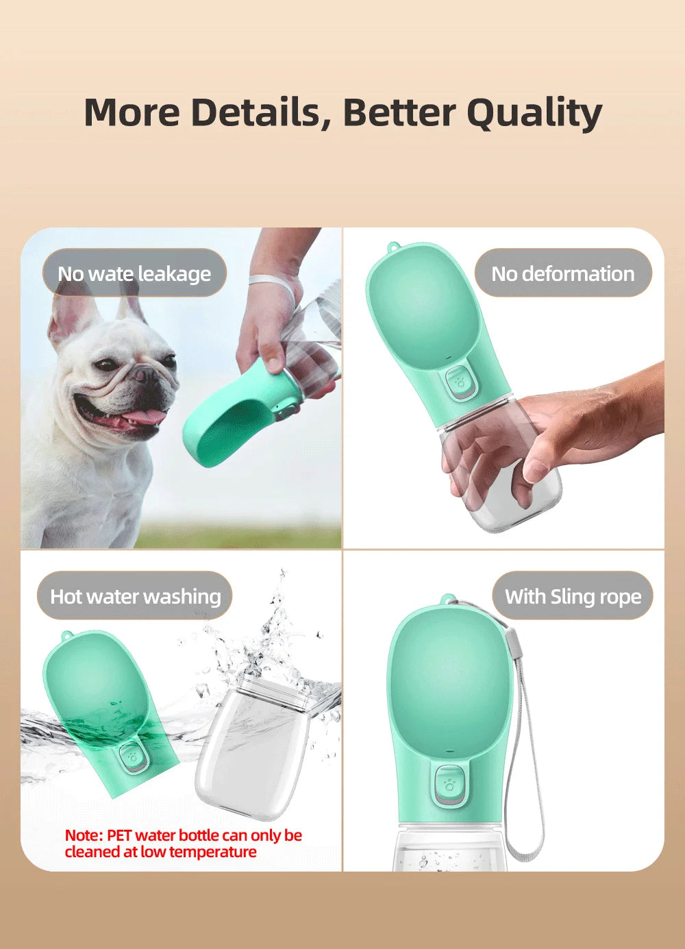 Portable Leakproof Dog Water Bottle